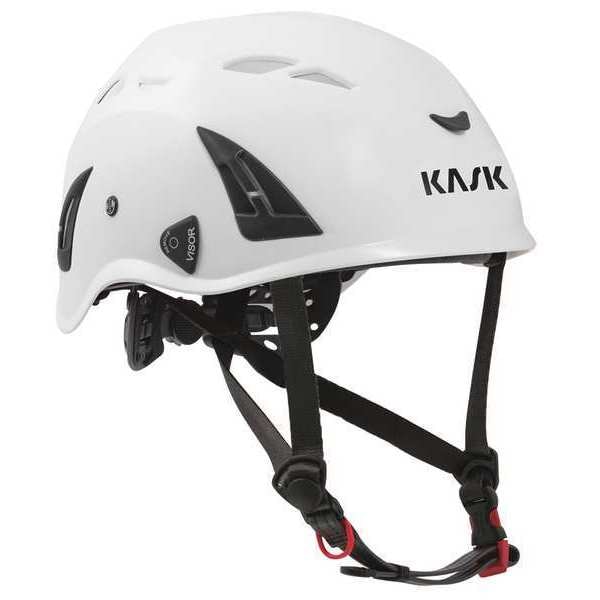 Kask Safety Helmet, SuperPlasma HD, ABS Shell, Vented, 6pt Ratchet, Type 1, Class C, White, One Size - WHE00036-201
