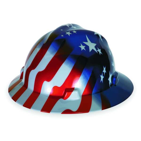 Msa Safety Hard Hat, V-Gard Freedom Series, Polyethylene, 4 Point Pinlock, Type 1, Class E, Red - 10071157