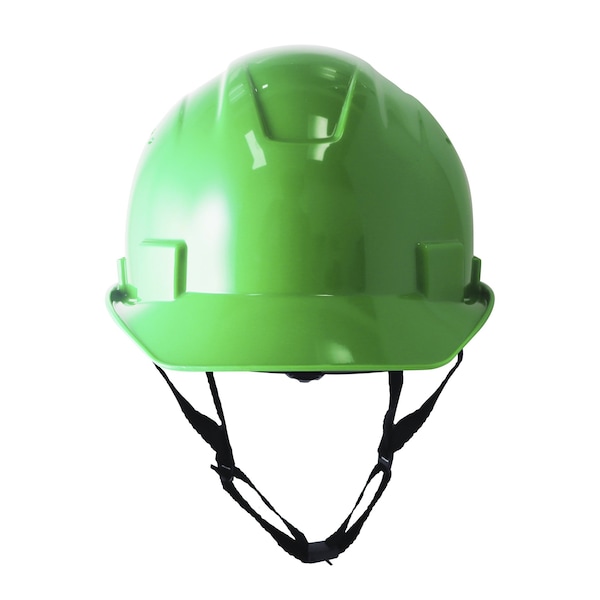 Ge Vented Full Brim Hard Hat, 4-Point Adjustable Ratchet Suspension, Green - GH326N