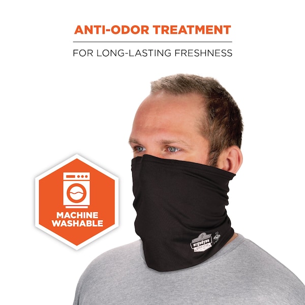 Ergodyne Neck Gaiter 6489, 2 Layer Cooling, Black, 2XL/3XL - 42150