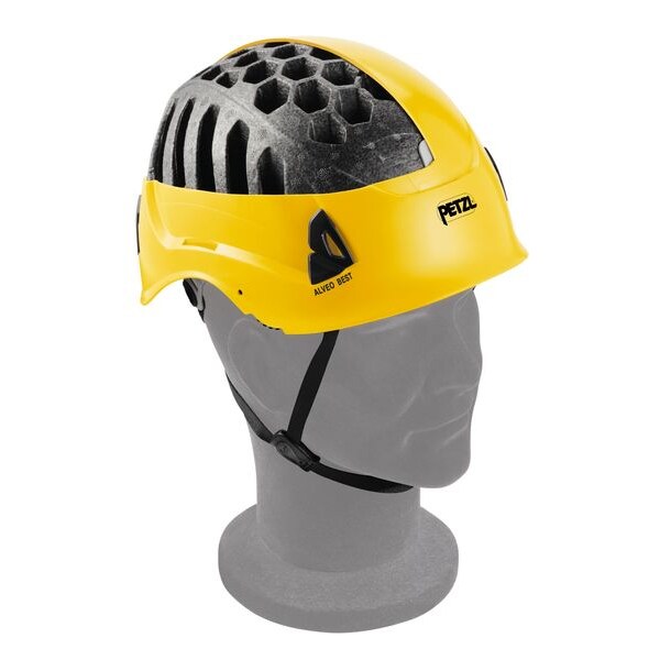 Petzl Work and Rescue Helmet, ABS, Expanded Polystyrene Foam, Yellow, Fits Hat Size 6-7/8 to 7-3/4 - A20BYA