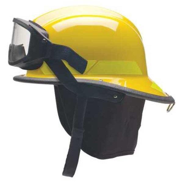 Bullard Fire Helmet, Yellow, Modern, Thermoplastic, 4 pt Ratchet, Fits Hat Size 6-1/2 to 8 - LTXYLGIZ4