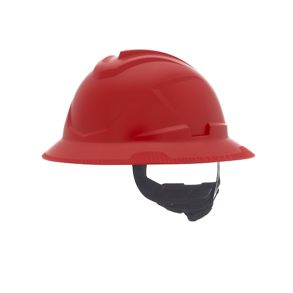Msa Safety V-Gard C1 Full Brim, Non-Vented, Fas-Trac III, Type 1, Class E, Red - 10215838