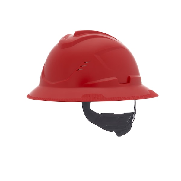 Msa Safety V-Gard C1 Full Brim, Vented, Fas-Trac III, Type 1, Class C, Red - 10215829