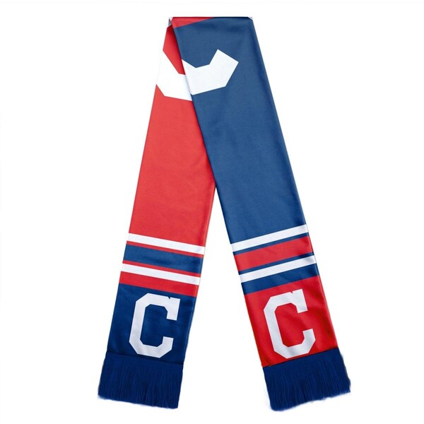 Forever Collectibles Cleveland Indians Scarf Colorblock Big Logo Design - 9141896821