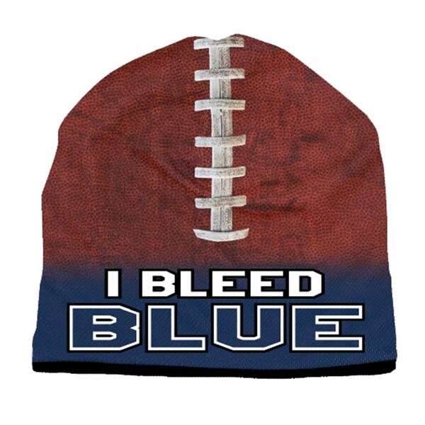 American Mills Beanie I Bleed Style Sublimated Football Navy Blue Design - 1122702529