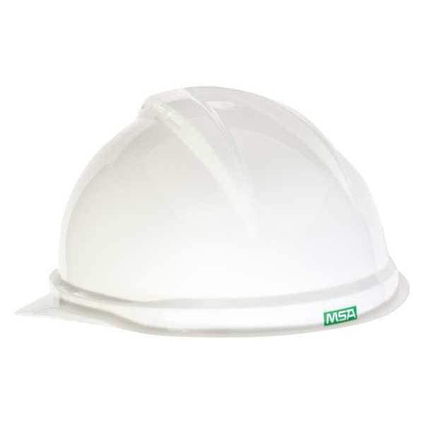 Msa Safety Hard Hat, V-Gard 500, ABS, Ratchet (4-Point), Type 1, Class E, White - 10034088