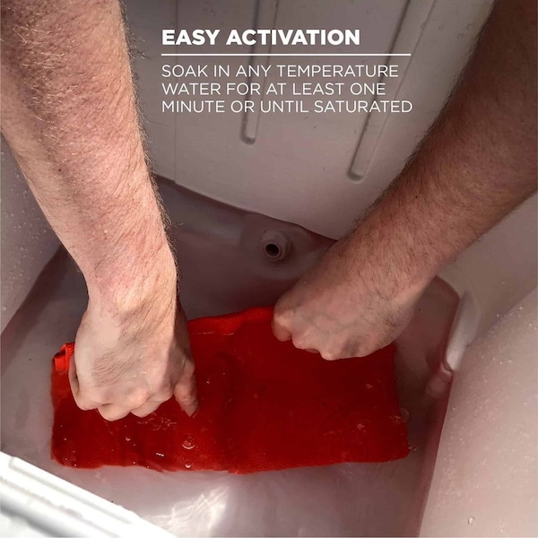 Chill-Its By Ergodyne Cooling Towel, Machine-Washable, 13"x29-1/2", Orange - EGO12441