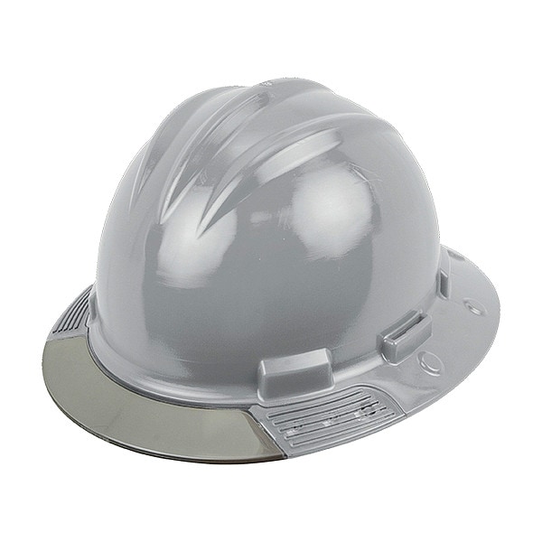 Bullard Full Brim Hard Hat, HDPE, 4 Point Ratchet, Type 1, Class E, Gray - AVGGRGCS