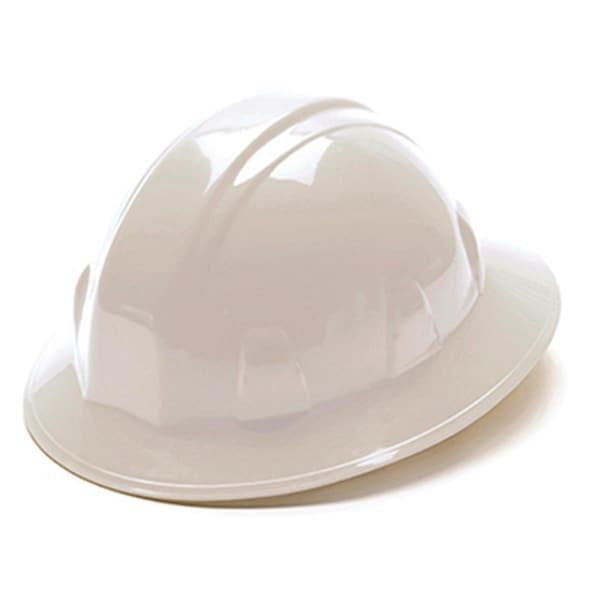 Savannah Riley TruGuard Full Brim 4 Point Ratchet Hard Hat, White - SA2668370