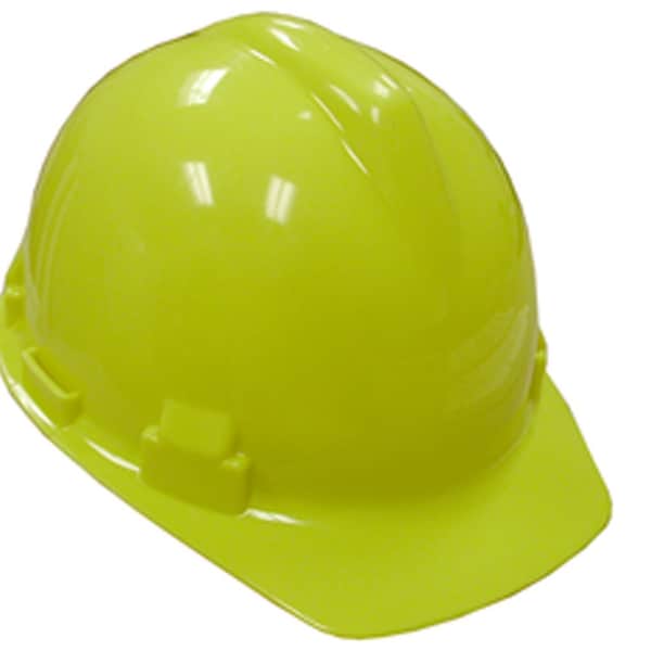Jones Stephens Safety Hat Yellow with 4-point Ratchet Suspension - H40003