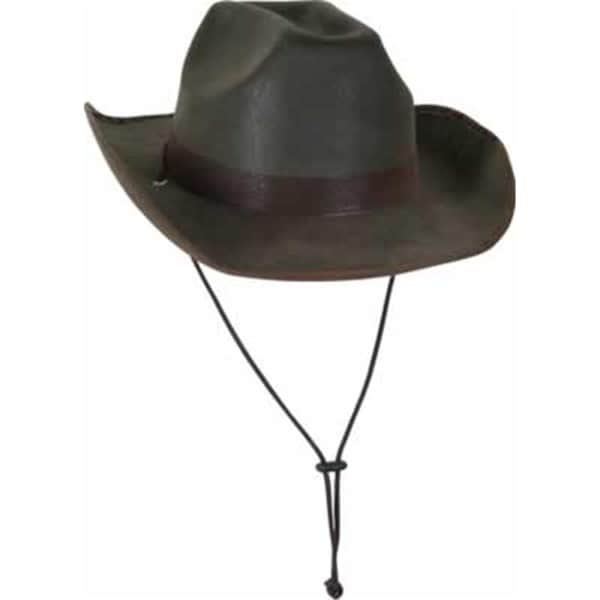 Goldengifts Faux Brown Leather Western Hat, 6PK - GO2811897
