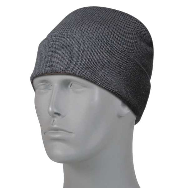 Refrigiwear Watch Cap, Wool/Acrylic, Cuffless, Moisture-Wicking, Covers Ears/Head, Black, Universal Size - 0045RBLKOSA