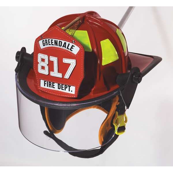 Cairns Fire Helmet, Fiberglass, Ratchet, Red, Fits Hat Size 6-3/8 to 8-3/8 , Traditional - 1010FSR
