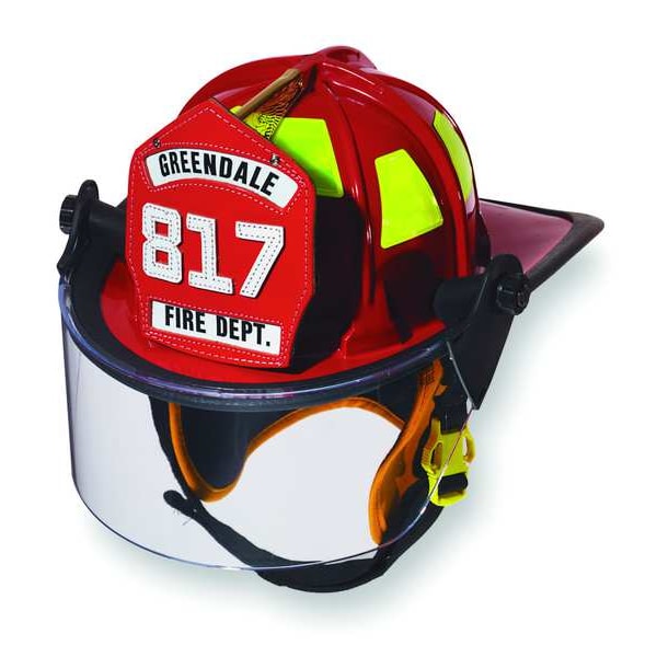 Cairns Fire Helmet, Fiberglass, Ratchet, Red, Fits Hat Size 6-3/8 to 8-3/8 , Traditional - 1010FSR