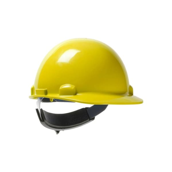 Pip Dynamic Dom Cap Style Dome Hard Hat HDPE Shell, 6-Pt Suspension, Rachet Adjustment, Yellow - 280-HP341SR-02