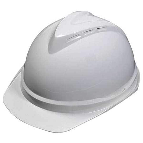 Msa Safety Hard Hat, V-Gard 500, Polyethylene, 6 Point Ratchet, Type 1, Class C, White - 10034027