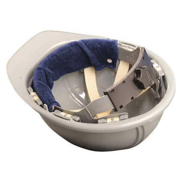 Condor Snap-On Hard Hat Sweatband, Soft Terry Cloth Fabric, Attaches To Suspension, Navy, Universal Size - 33Y784