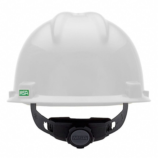 Msa Safety V-Gard Front Brim Hard Hat, Slotted, Type 1, Class E, Fas-Trac Ratchet Suspension, White - 477482