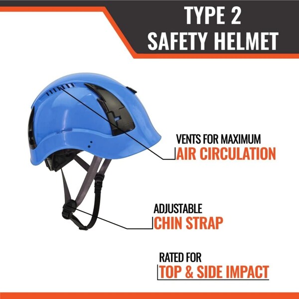 Malta Dynamics Safety Helmet, Acrylonitrile Butadiene Styrene (ABS), Ratchet, Light Blue - HTLB2001