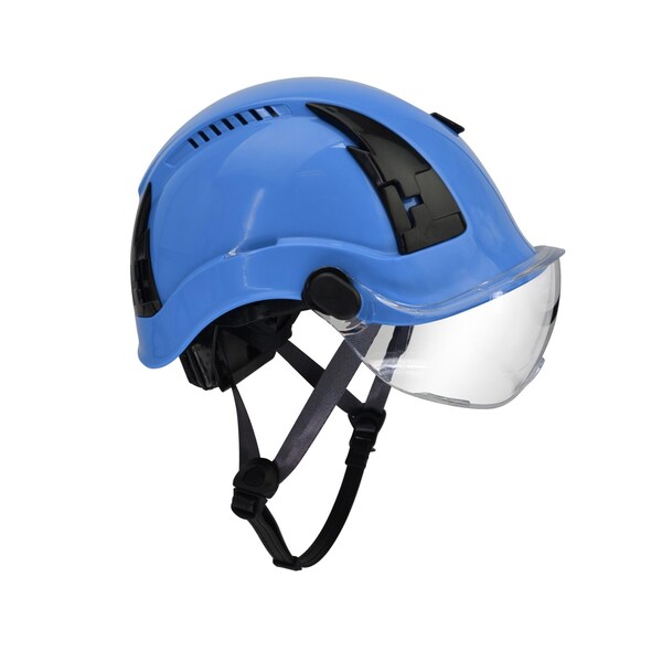 Malta Dynamics Safety Helmet, Acrylonitrile Butadiene Styrene (ABS), Ratchet, Light Blue - HTLB2001