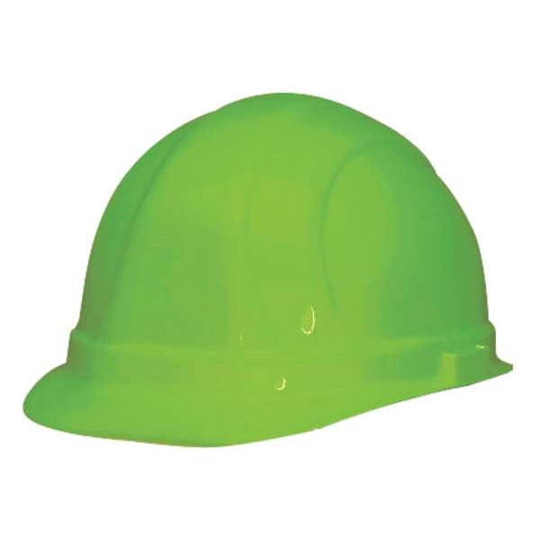 Erb Safety Hard Hat, Omega II, Polyethylene, 6 Point Ratchet, Type 1, Class E, Hi-Vis Lime - 19990-HIVIS LIME