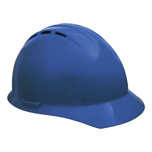 Erb Safety Hard Hat, Americana, Polyethylene, 4 Point Ratchet, Type 1, Class C, Blue - 19456