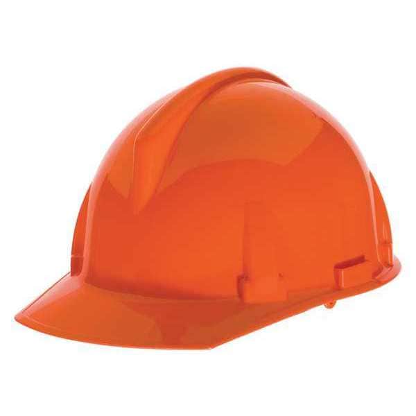 Msa Safety Hard Hat, Topgard, Polycarbonate, Ratchet (4-Point), Type 1, Class E, Bright Orange - 804396