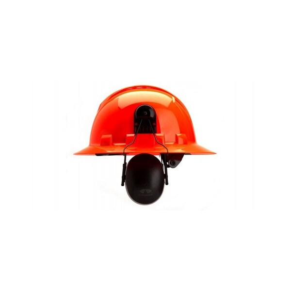 Pyramex Hard Hat Mounted Earmuffs for Full Brim Hats, One Size, Black - CMFB6010