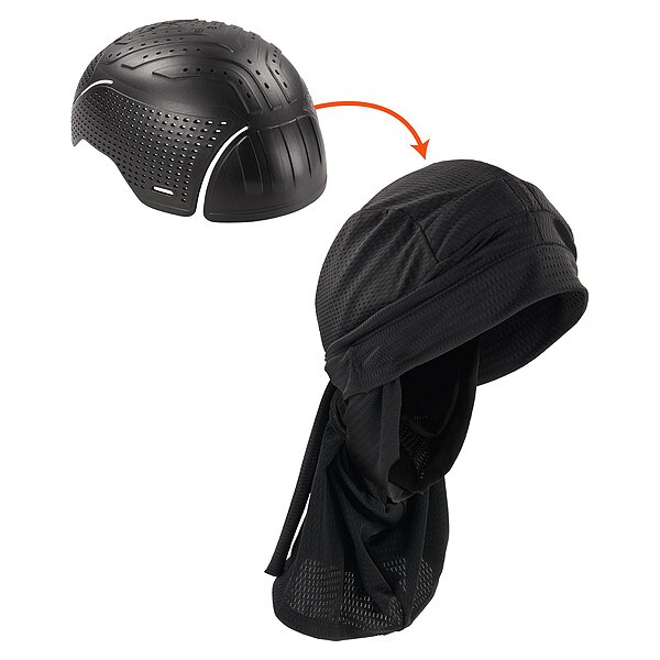 Ergodyne Bump Cap, Dreadlock Tube, Polyethylene, None Suspension, Fits Hat Size 7 3/8 to 8 1/2 - 8941L