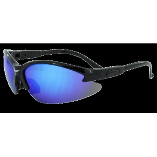 Safety Cougar Glasses With G-Tech Blue Lens- Black - COUGAR GT BLUE BLK