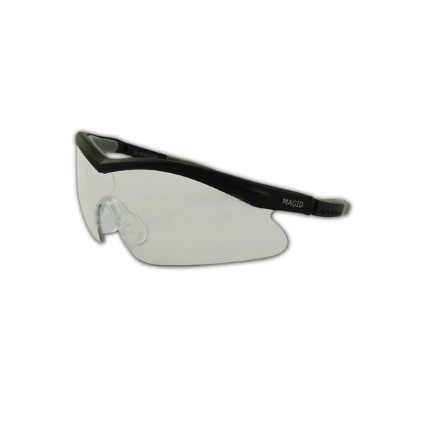 Magid Safety Glasses, Indoor/Outdoor Black/Gray - Y75BKIO