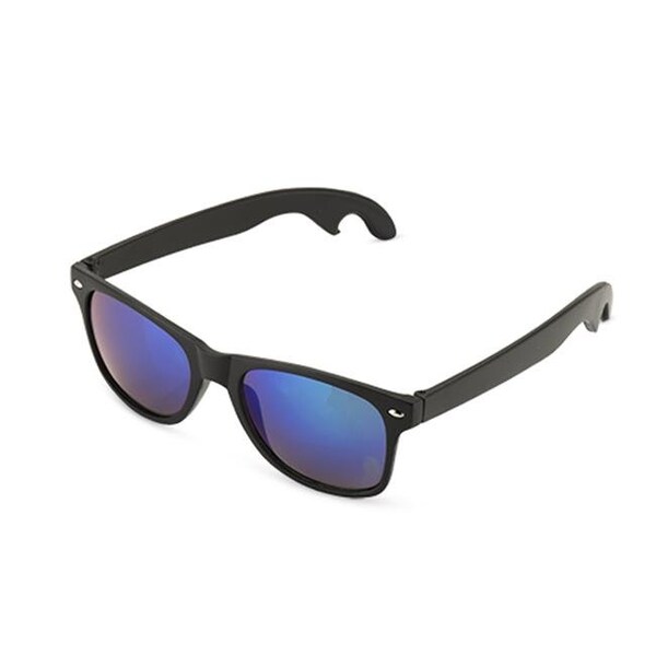 1 True 5611 Matte Black with Olivine Lense Bottle Opener Sunglasses - 5611