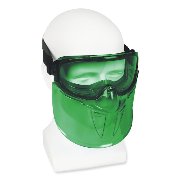 Kleenguard V90 Shield Safety Goggles with Face Shield, Over Glasses, Green Anti-Fog Lens, 6PK - KCC18631