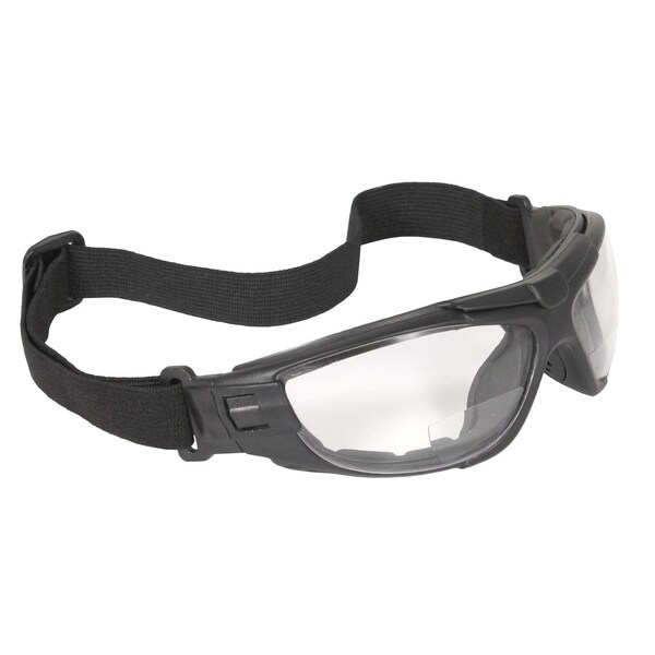 Techna 4-In-1 Foam Lined Bi-Focal Black Frame W/Clear Lens Safety Glasses,  - CTB1-120