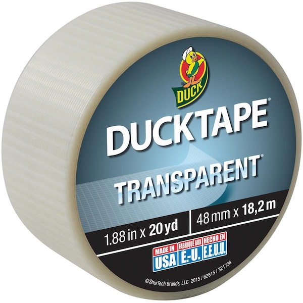 Cinta adhesiva transparente Duck Tape de 1.88 x 20 yardas, clara - SH379532