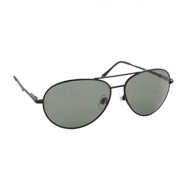 Coppermax Coppermax 3708GPP BLK/SMOKE Aviator Polarized Sunglasses - Matte Black - Smoke Lens - 3708GPP BLK/SMOKE
