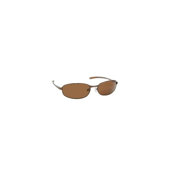 Coppermax Coppermax 3710GPP BRN/AMBER Tonga Rectangle Polarized Sunglasses - Shiny Brown - Amber Lens - 3710GPP BRN/AMBER