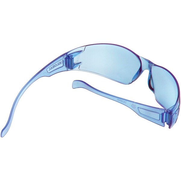 Global Industrial Frameless Safety Glasses, Scratch Resistant, Blue Lens - 708119BL