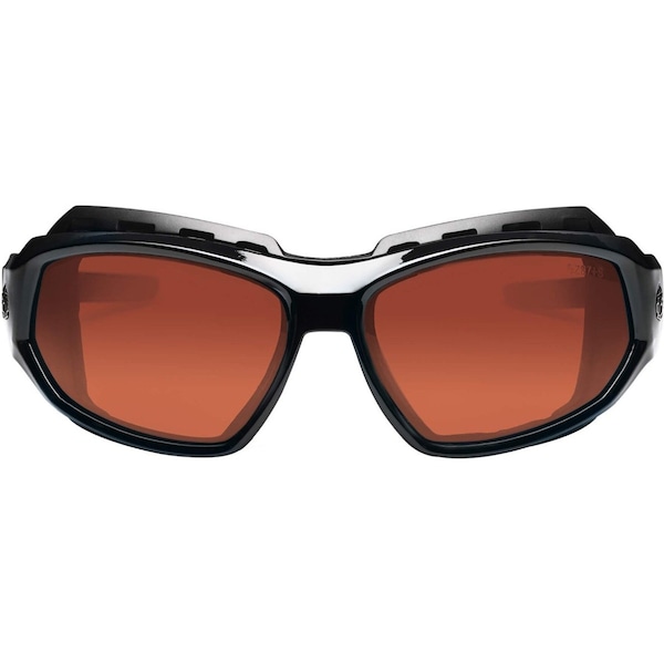 Ergodyne PLZ Safety Glasses/Goggles, Blk/Copper - LOKI-PZ