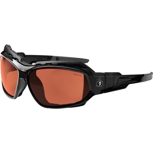 Ergodyne PLZ Safety Glasses/Goggles, Blk/Copper - LOKI-PZ
