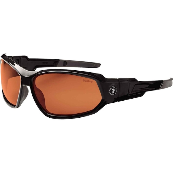 Ergodyne PLZ Safety Glasses/Goggles, Blk/Copper - LOKI-PZ