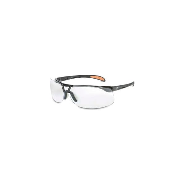 Honeywell North Honeywell Uvex Protege Metallic Black Safety Glasses With Clear Anti-Fog/Anti-Scratch Lens - S4200HS