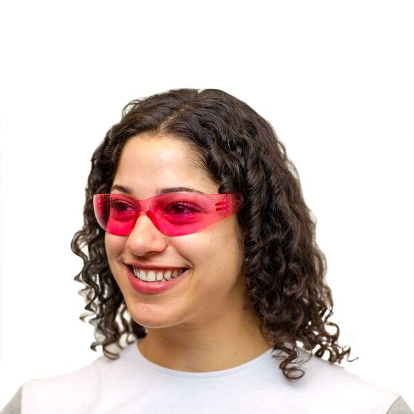 Bison Life Keystone, Safety Glasses Anti-Scratch, Pink & Gray Lens, 12 PK - BL-KSSG1-CLCT-PGY-12