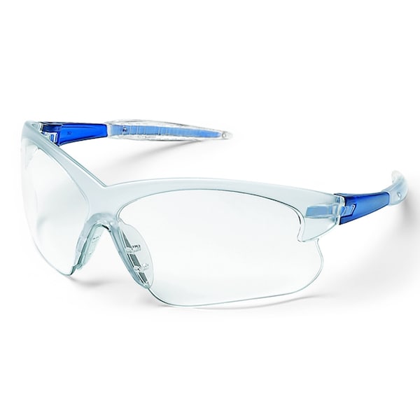 Mcr Safety Safety Glasses, Clear Anti-Fog Lens, Blue - SWDC120