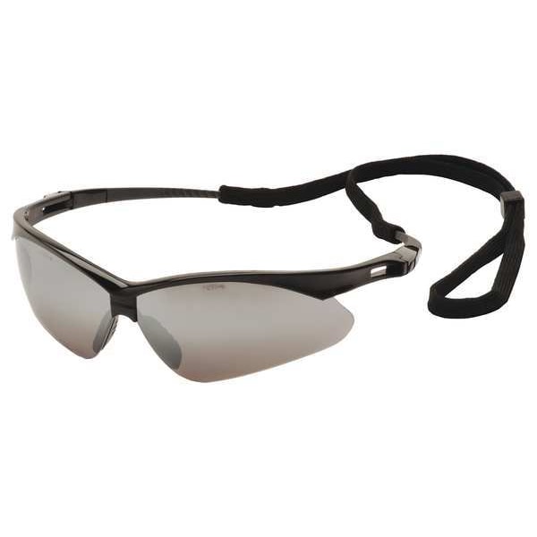 Pyramex PMXTREME, Safety Glasses Anti-Scratch, Gray Mirror Lens, Half-Frame, Wraparound - SB6370SP