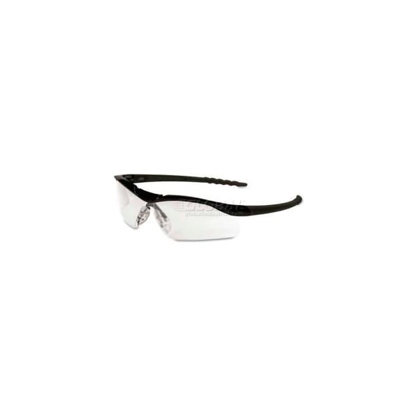Mcr Safety MCR Safety DL110 Crews Dallas Wraparound Safety Glasses, Black Frame, Clear Lens, Hard-Coat - DL110.