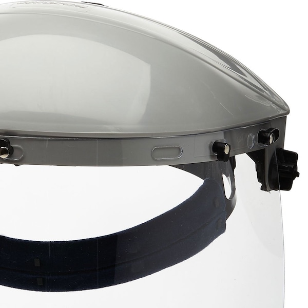 Sellstrom 303 Series Face Shield, Dual Crown, Ratcheting, Polycarbonate, Clear, Uncoated - S30310