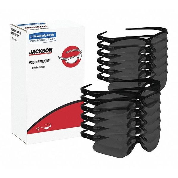 Nemesis Safety Glasses, Smoke Lens, Scratch-Resistant, 12PK - 25688CT