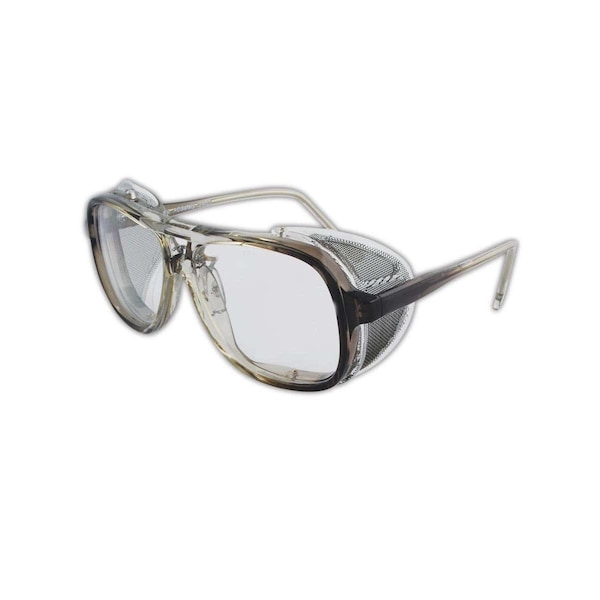 3M 3M F6000 Series 53Mm Smoke Frame Clear Lens Safety Glasses, Standard - 34453754